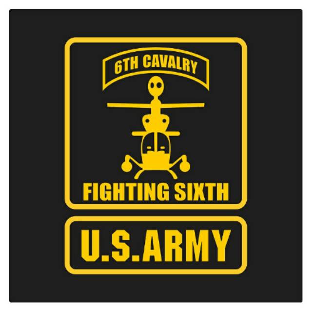 

US Army 6th Cavalry Cutting Sticker