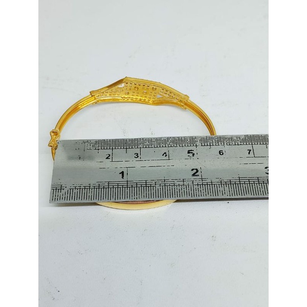 GELANG PERAK ASLI 925 SILVER LAPIS EMAS/GELANG BANGLE COR MP FULL/ASLI SILVER/GELANG FASHION WANITA