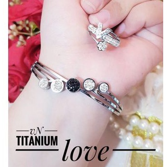 Titanium gelang cincin wanita p344