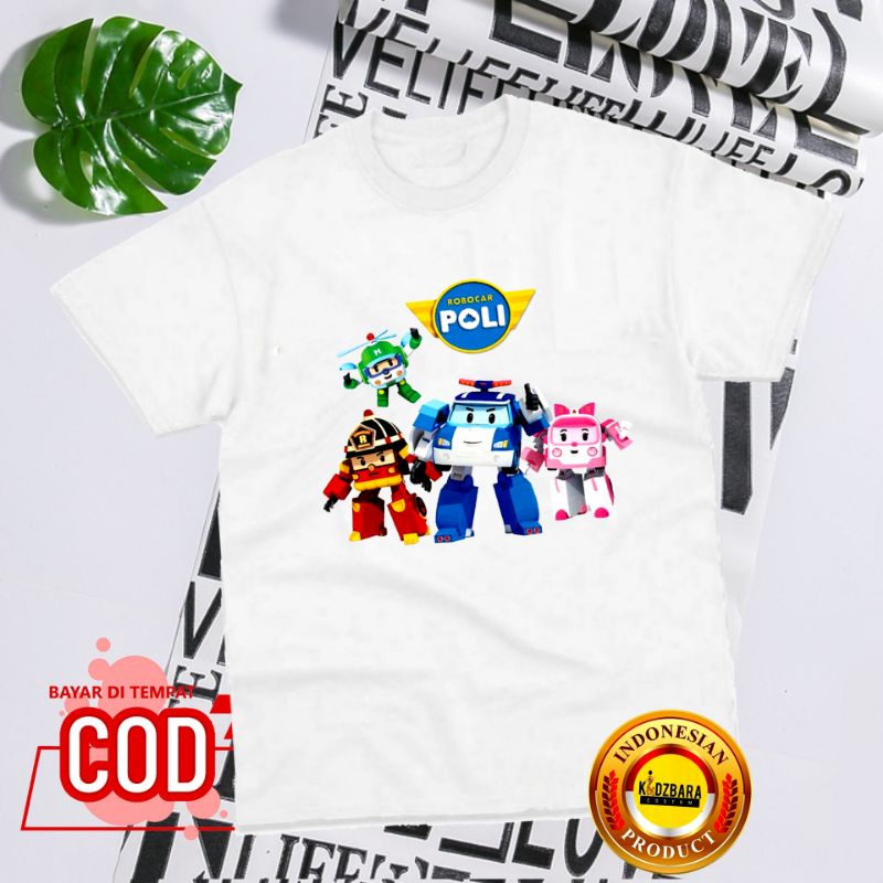 BAJU ANAK KAOS ANAK ROBOCAR POLI