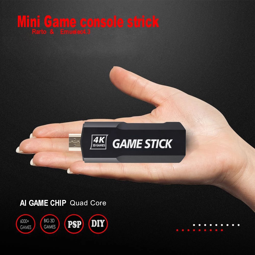 4K Game Stick Gen 2 Retro Game Console Wireless Gamepad Video Game Retro