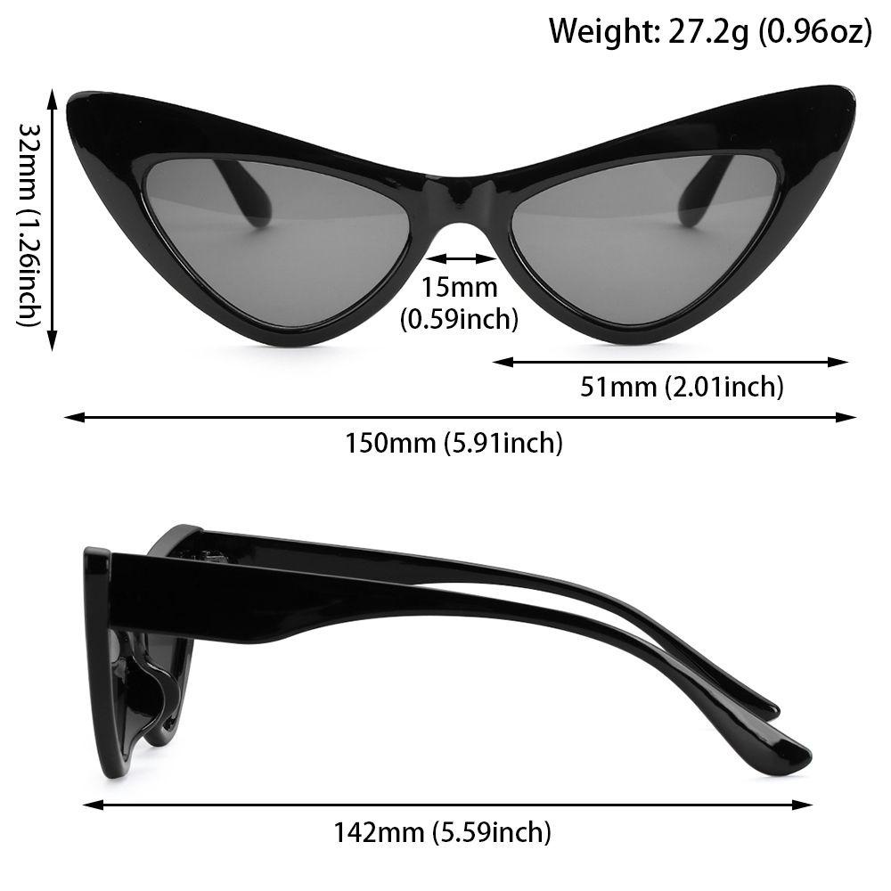 Lily Kacamata Hitam Untuk Wanita Vintage Streetwear UV400 Fashion Eyewear