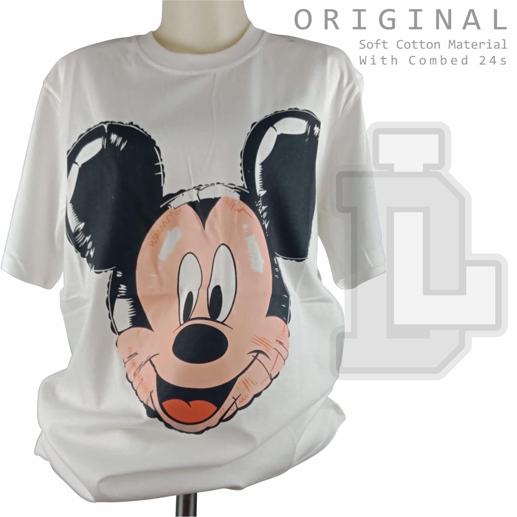 Zara Kaos Oversize Mickey Mouse zara Kaos Disney kaos wanita unisex
