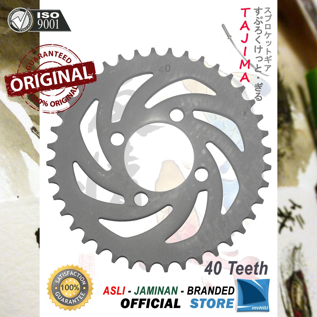 Gigi Tarik 40T ~ 50T SUZUKI Smash / New, Arashi, Titan Gir Belakang - Rear Sprocket Gear TAJIMA