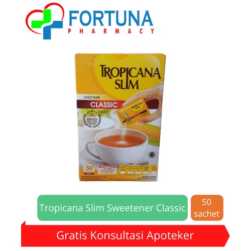 

Tropicana Slim Sweetener Classic isi 50 Sachet