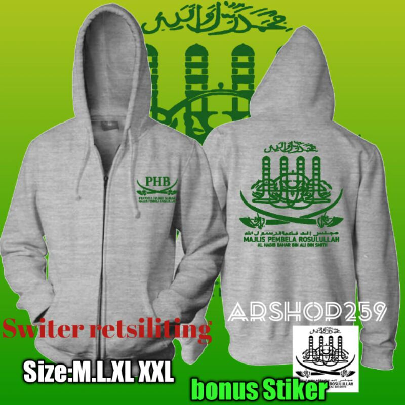 

switer retsiliting PHBpecinta Habib bahar fles stiker