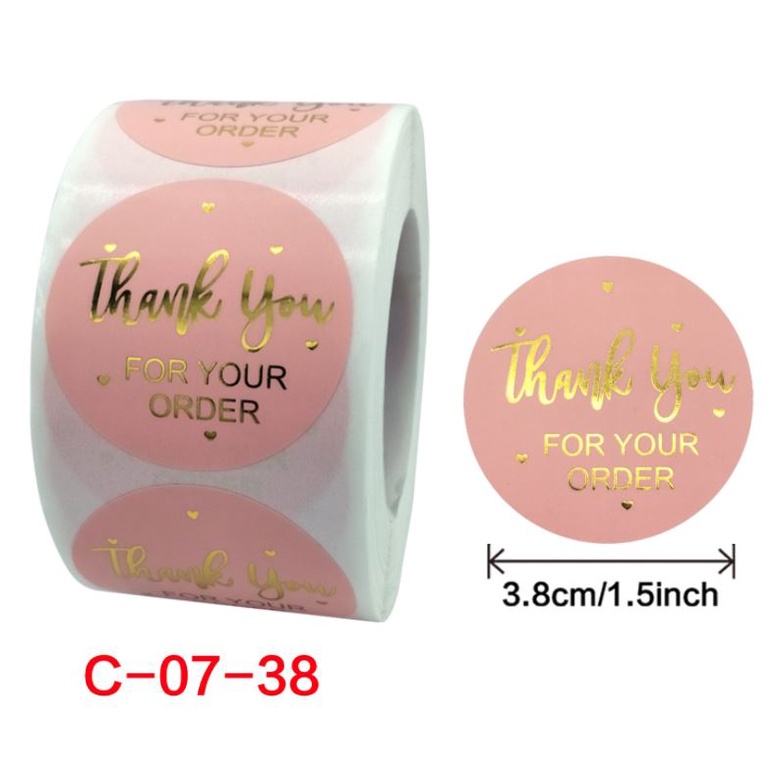 

Sticker Stiker Roll Label Cookies Kue Permen Goodie THANK YOU 53