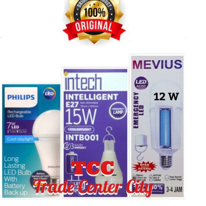 Diskon VC8SE LAMPU EMERGENCY PHILIPS 7W, MEVIUS 12W, INTECH 15W LED BULB LAMPU PHILIPS EMERGENCY REC