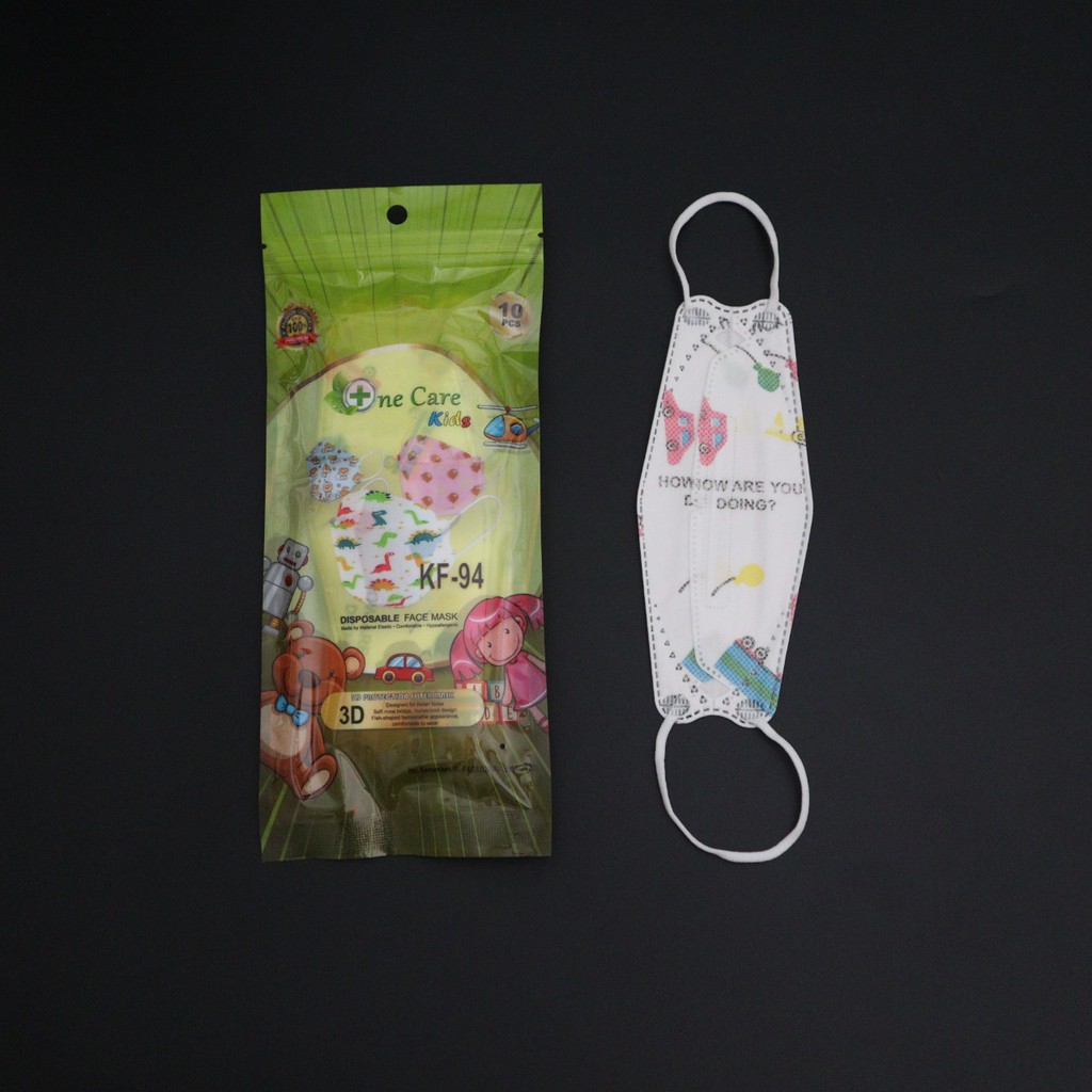Karakter KF94 Kids Sachet isi 10 Pcs Masker Anak KF94 Kids 3D Evo Stereoscopic Fish - Big Plaza