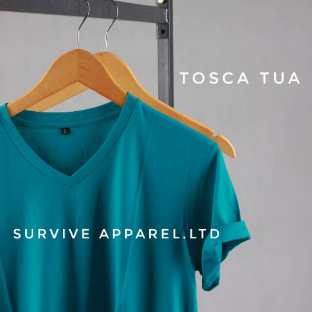 KATUN BAMBU V NECK TOSCA TUA - KAOS POLOS KATUN BAMBU (COTTON BAMBOO) KERAH V NECK - KAOS V NECK