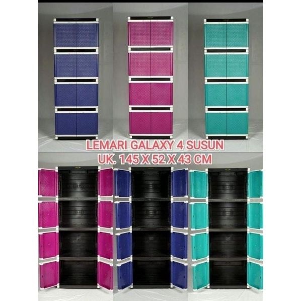 lemari plastik 4 sekat