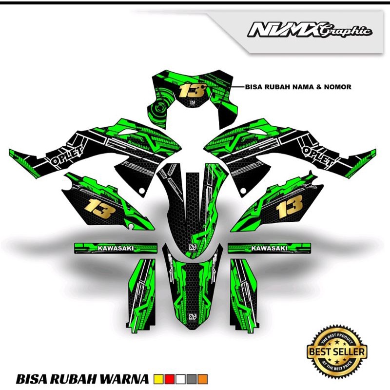 DECAL CUSTOM KLX BF PREMIUM GLOSY