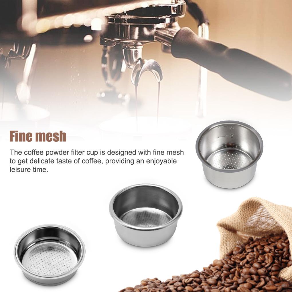 Stainless Steel Mesin Kopi Bubuk Cangkir Porous Filter Pengganti Portafilter Reusable Basket Strainers Aksesoris