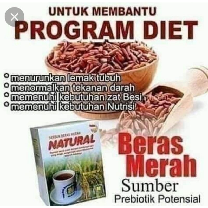 

serbuk beras merah NASA ukuran 250g