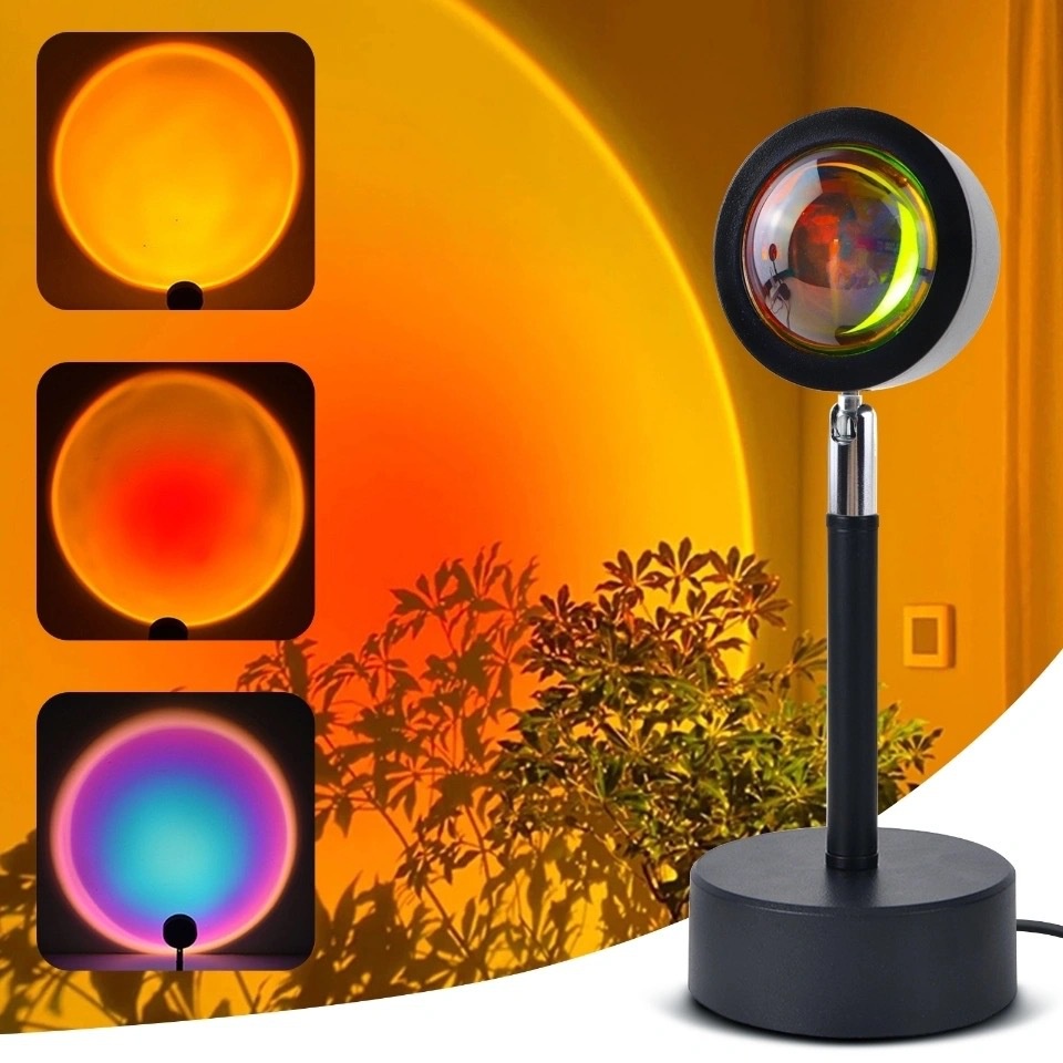 [6 WARNA] Lampu Latar Filter Sunset Proyektor Colorful Lamp LED Rainbow Background Light Foto