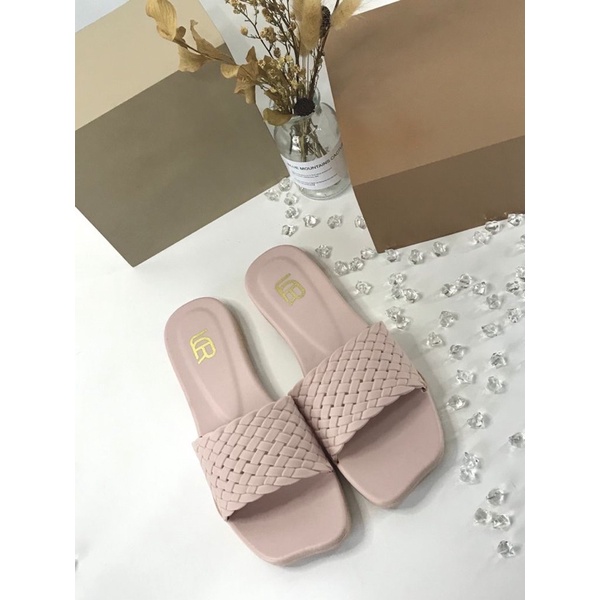 Sandal Slop Motif Anyaman Import LCR 2135-1 dan 2135-3-Pink 2135-3