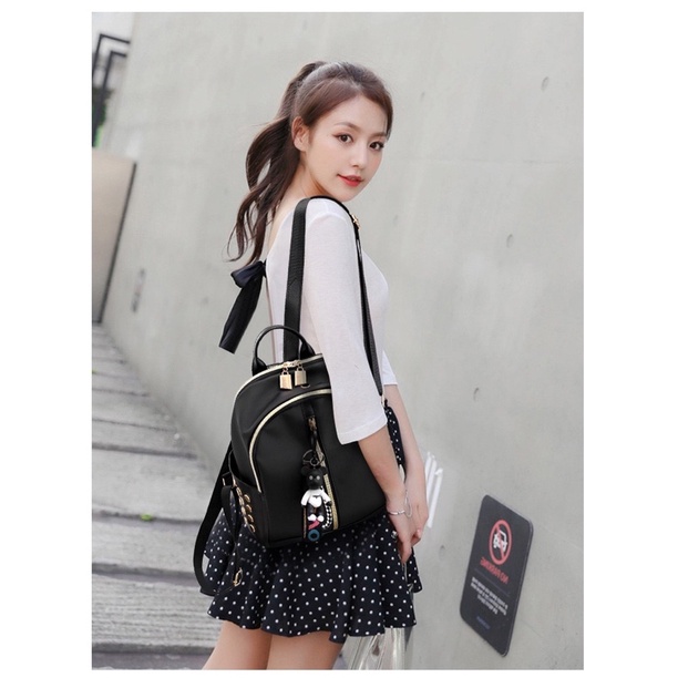 TI 3137 - TAS RANSEL WANITA IMPORT MURAH FASHION STYLE KOREA TERBARU - D