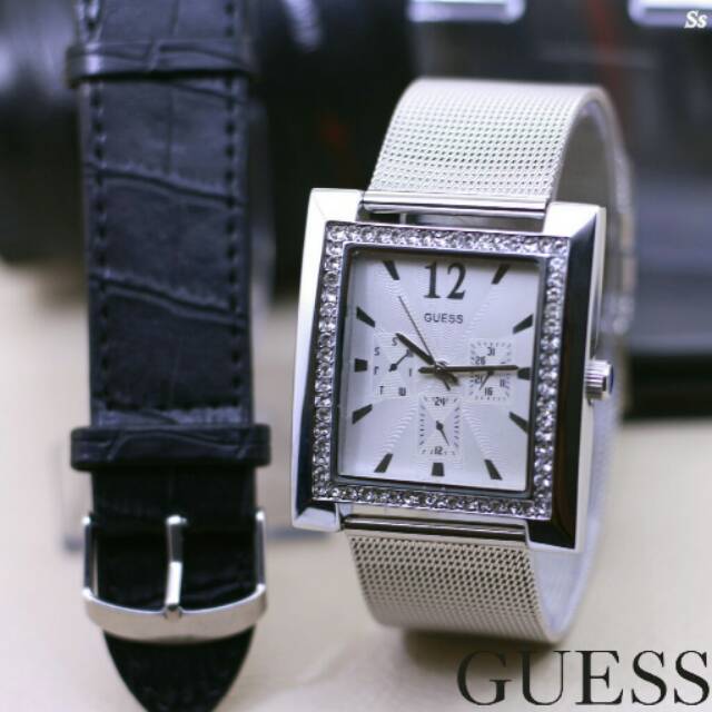 Jam Tangan Guess Pasir Box Set Tali Kulit