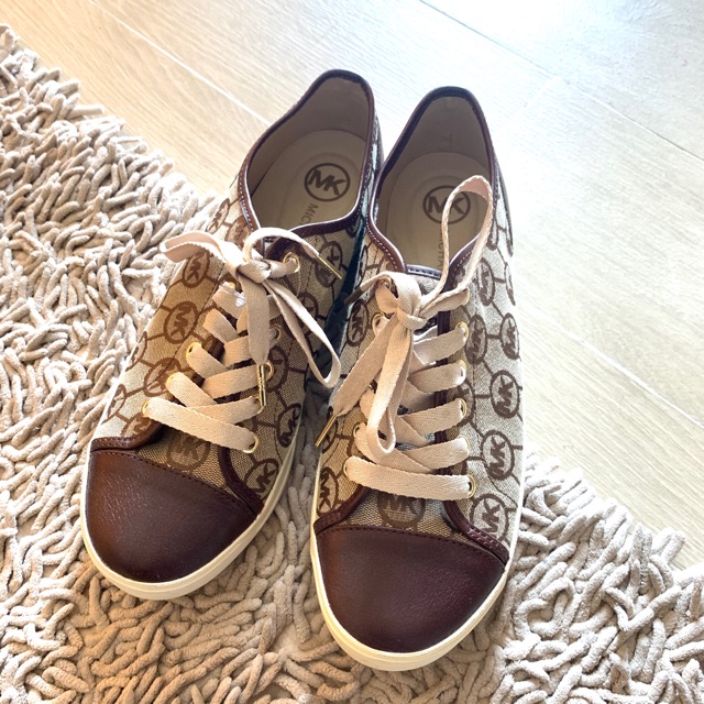 Michael Kors shoes MK city signature print sneakers Sepatu Size 10 ORIGINAL 100%
