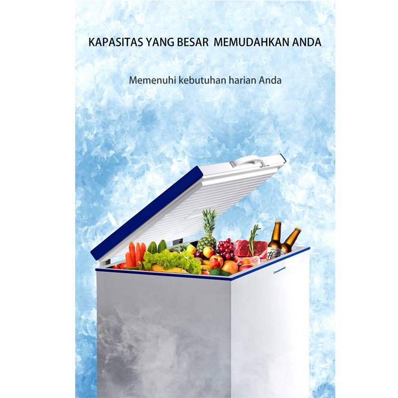 Changhong Chest Freezer CBD680 Kapasitas 600 Liter  (Fast Freezing) (Design Look Minimalis) ( Big Capacity) (Voltase Yang Stabil) (Perlindungan Tanpa Listrik) (Perlindungan Tanpa Listrik) (Hemat Listrik/Low Watt) (Voltase Yang Stabil)