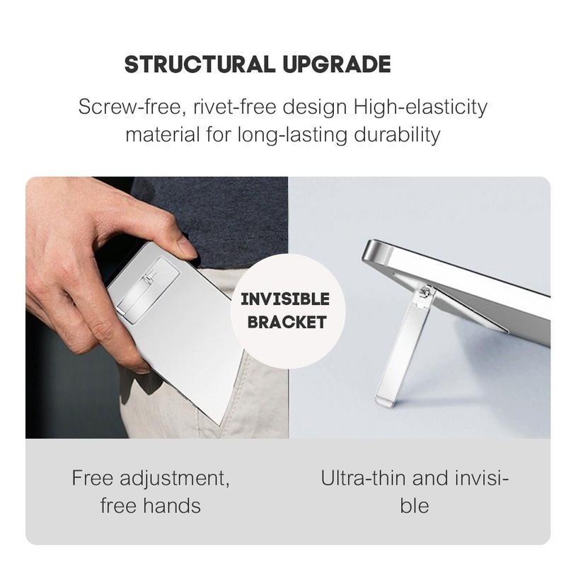 Bracket Dudukan Handphone Tablet Universal Model Lipat Bahan Stainless Steel