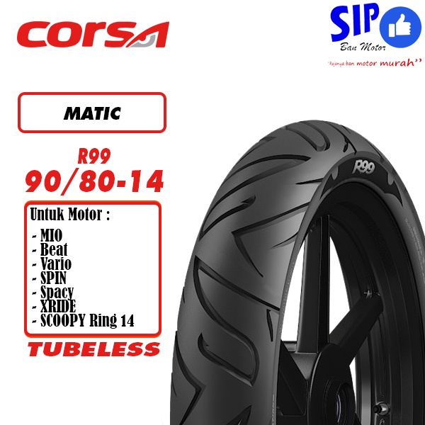 Ban motor matic Corsa R99 90 80 14 platinum tubeless beat mio vario