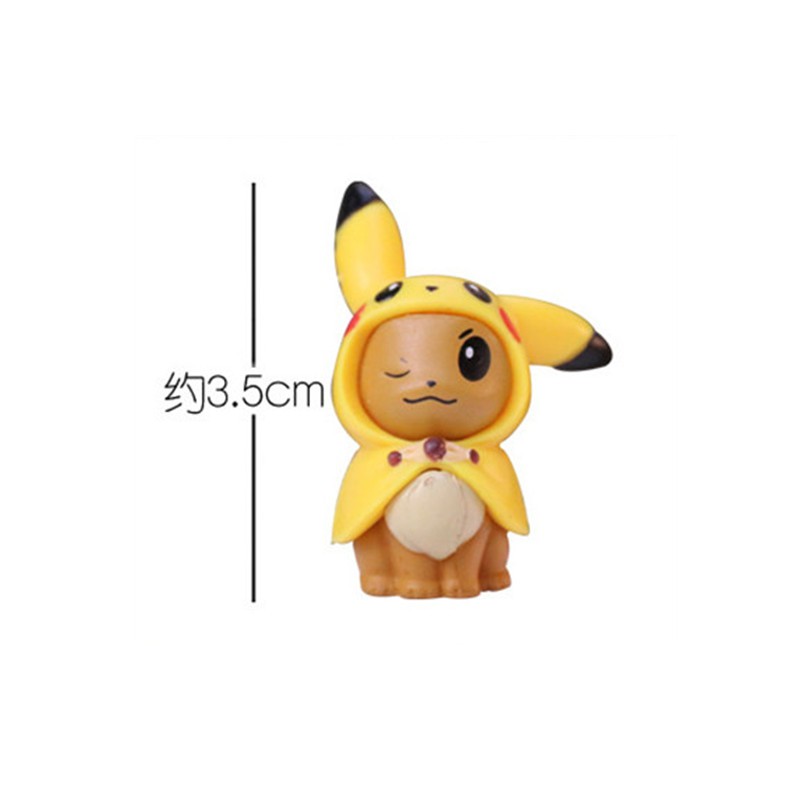 &lt; Tersedia &gt; 8pcs/set Anime Pokemon Pikachu Mini Angka Psyduck Bulbasaur Spuirtle Model Boneka Mainan Dekorasi