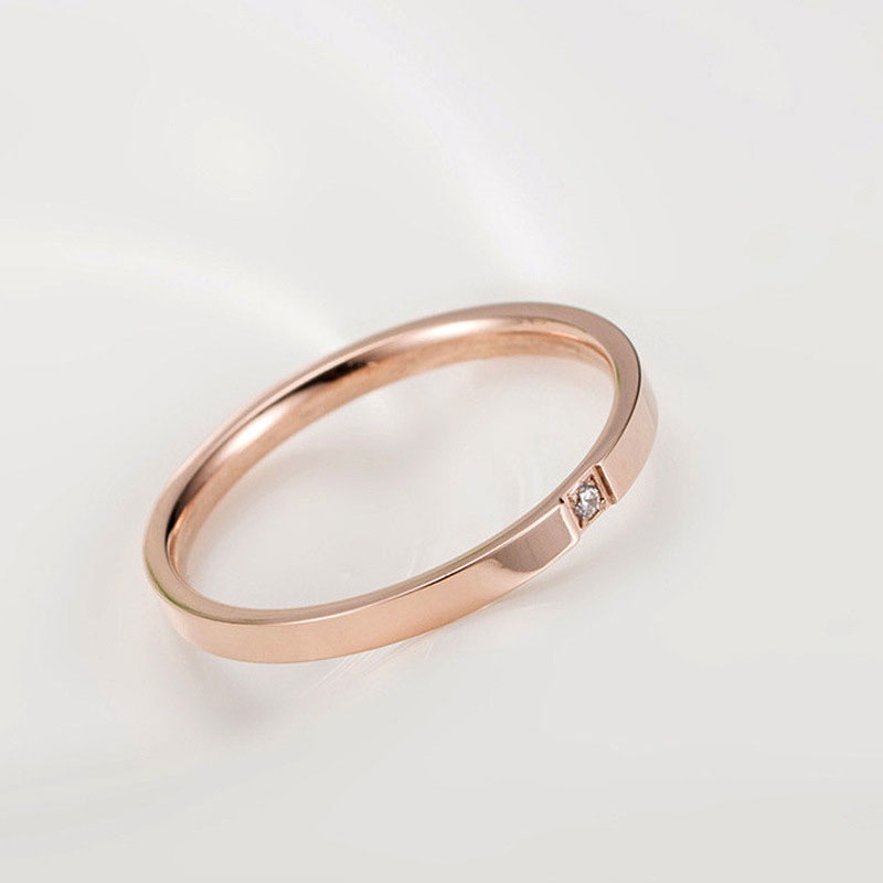 【Ready stock】Cincin titanium wanita anti karat asli murah korea Hadiah Aksesoris Perhiasan Cincin Berlian Baja Titanium 2021 terbaru fashion COD