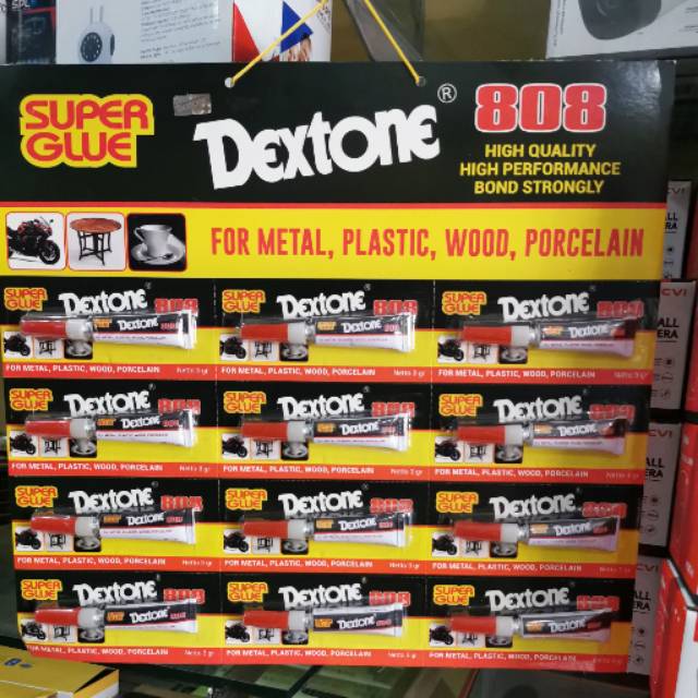 Super glue DEXTONE untuk metal plastic wood porcelain LEM super logam plastik kayu beling