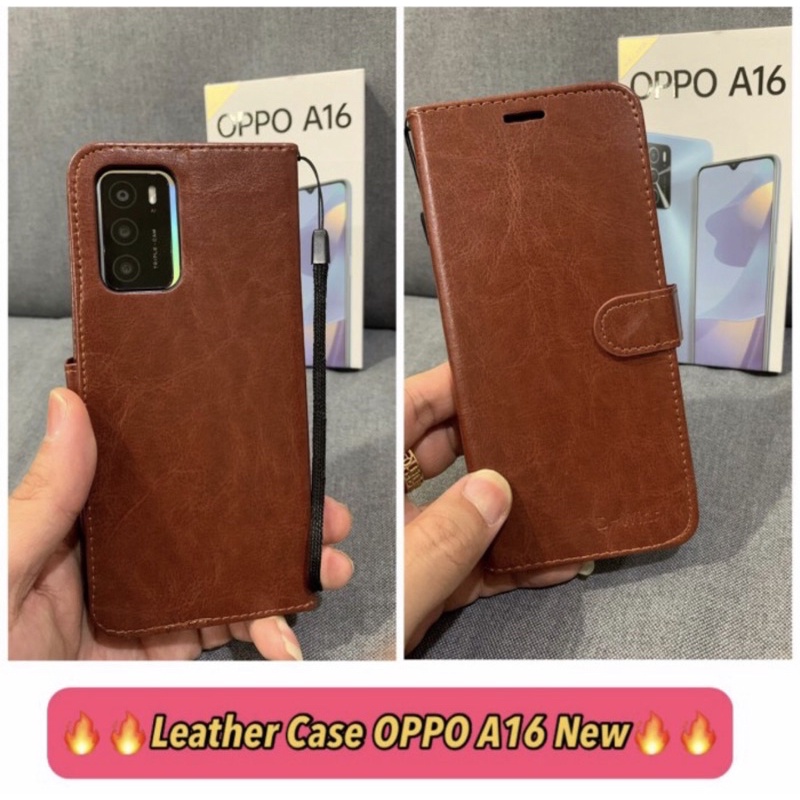 OPPO A16 FLIP COVER WALLET KANCING LEATHER CASE STANDING SARUNG BUKU