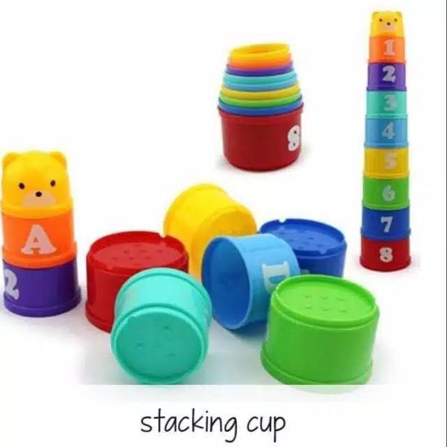 Stacking Cup Mainan Edukasi Mangkok Susun