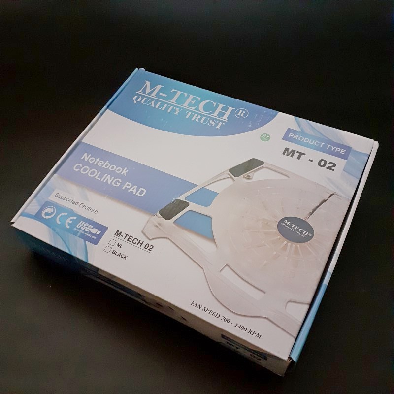 COOLING PAD M-TECH MT-02 TRANSPARAN // BIG FAN USB // COOLER PAD PENDINGIN LAPTOP // MT 02 MT02