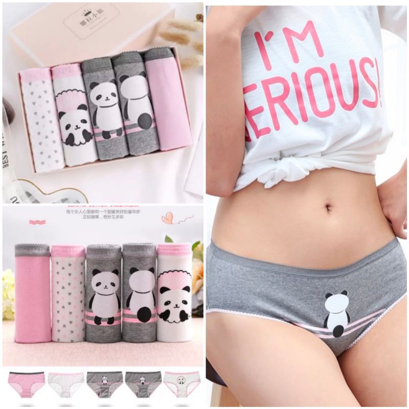 Celana dalam WANITA import/Elastic COTTON UNDERWEAR (1 Box isi 5 pcs)