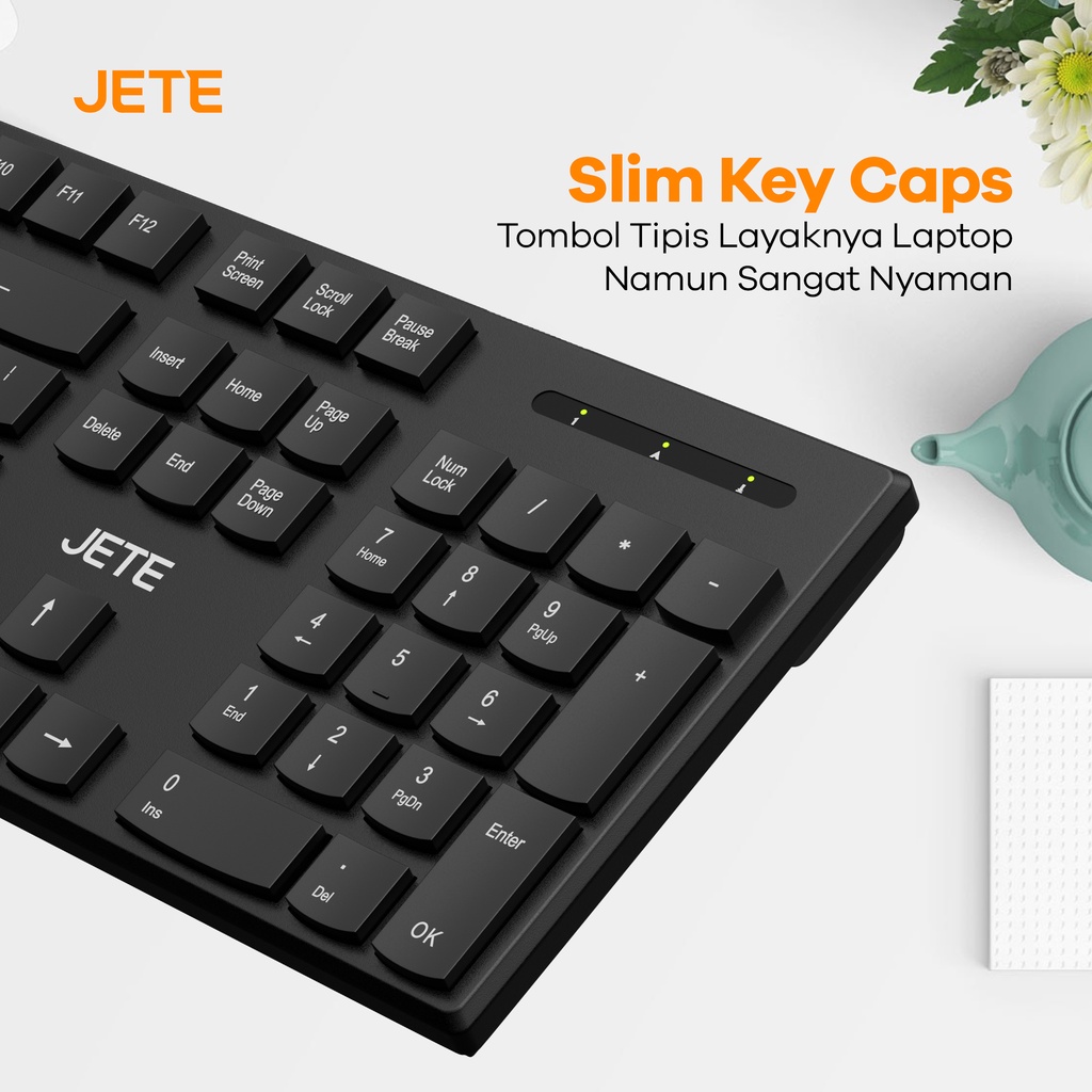 Keyboard JETE KB2 Slim Silent Key - Garansi 2 Tahun