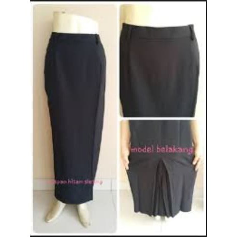 rok span panjang syakira rok kerja lipit belakang