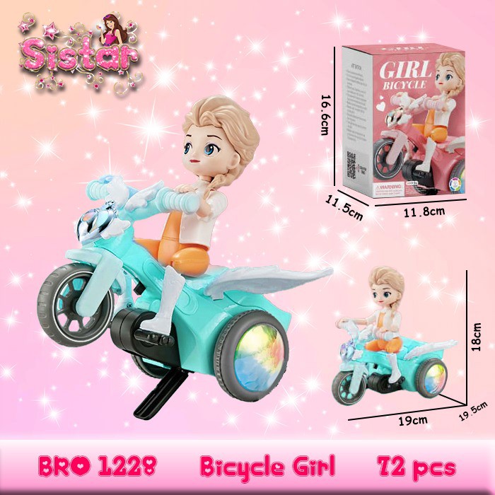 MURAH BRO1228 BRO1341  Boneka Putri Princess Frozen Bicycle Sepeda Dance Dancing Mainan Anak Perempuan