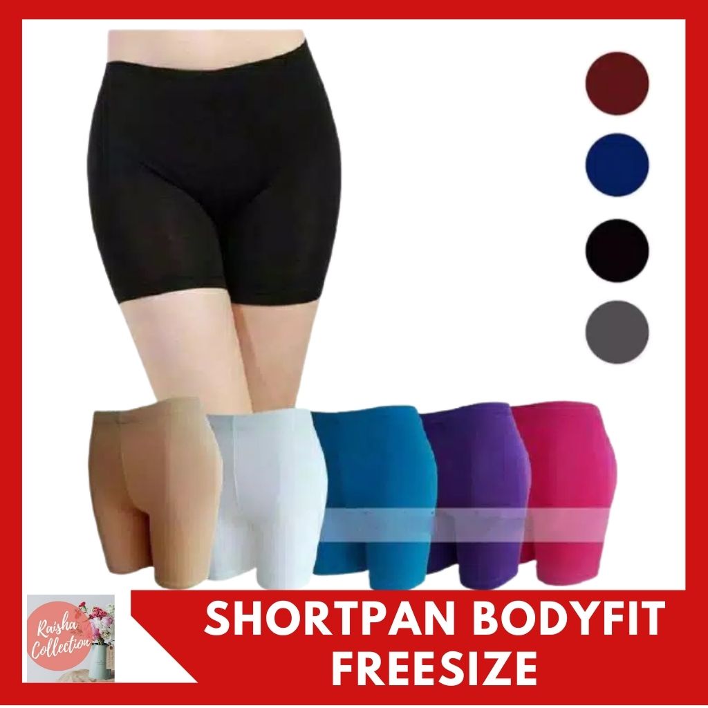 RC SHORT PANTS/DALAMAN WANITA BODY FIT PENDEK ALL SIZE (FIT TO L)