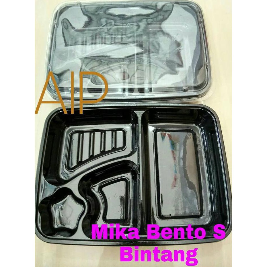 Sale Mika Bento Kecil Bintang - Bento - Tray Bento Sekat 4 - Lunch Box Termurah