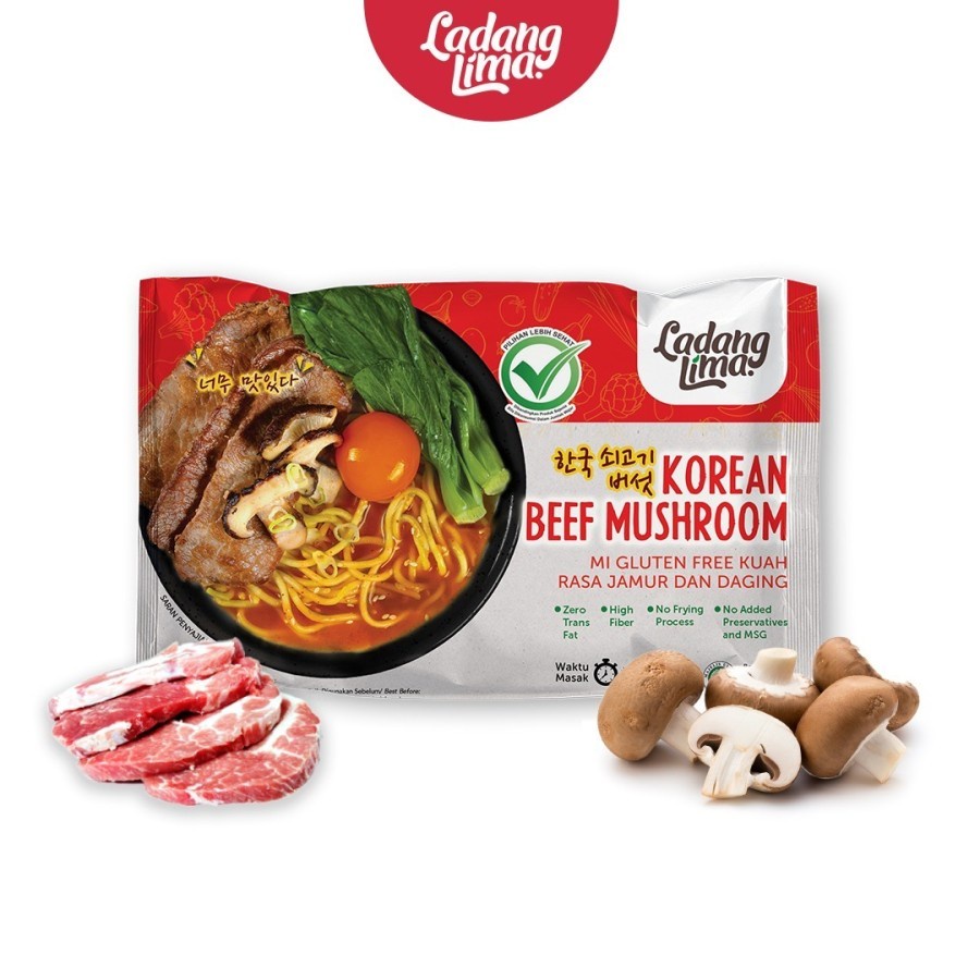 Ladang Lima, Korean Noodle (Mie Korea Gluten Free Halal) 94gram