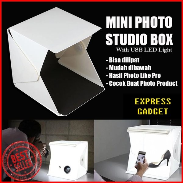 Mini Box Foto / Kotak Foto Box / Kotak Foto Lucu / Foto Box Mini Kotak Tempat Foto Portable with LED Mini Photo Studio Untuk Memfoto Produk Agar Terlihat Lebih Menarik