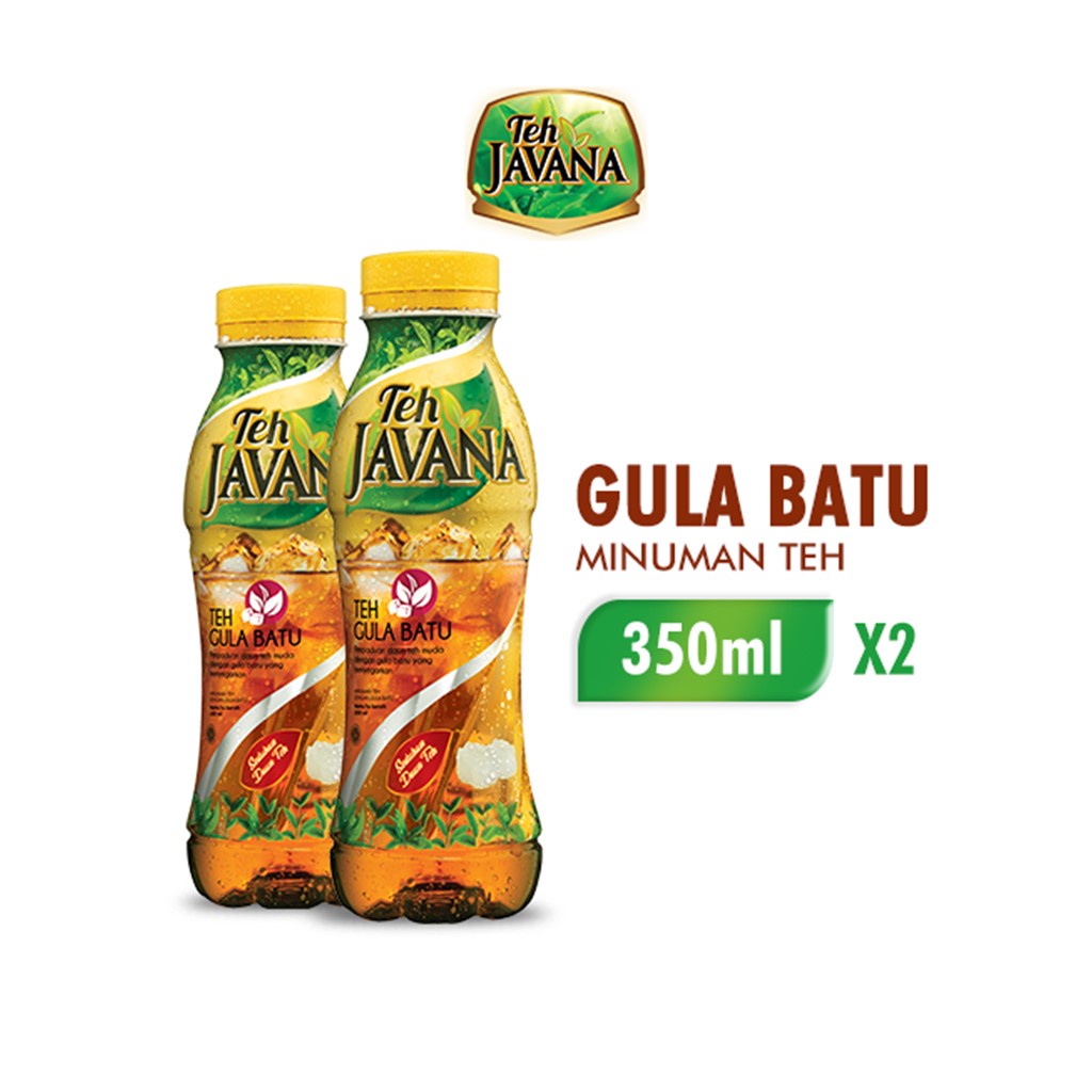 Teh Javana Gula Batu Botol 350 ml x2