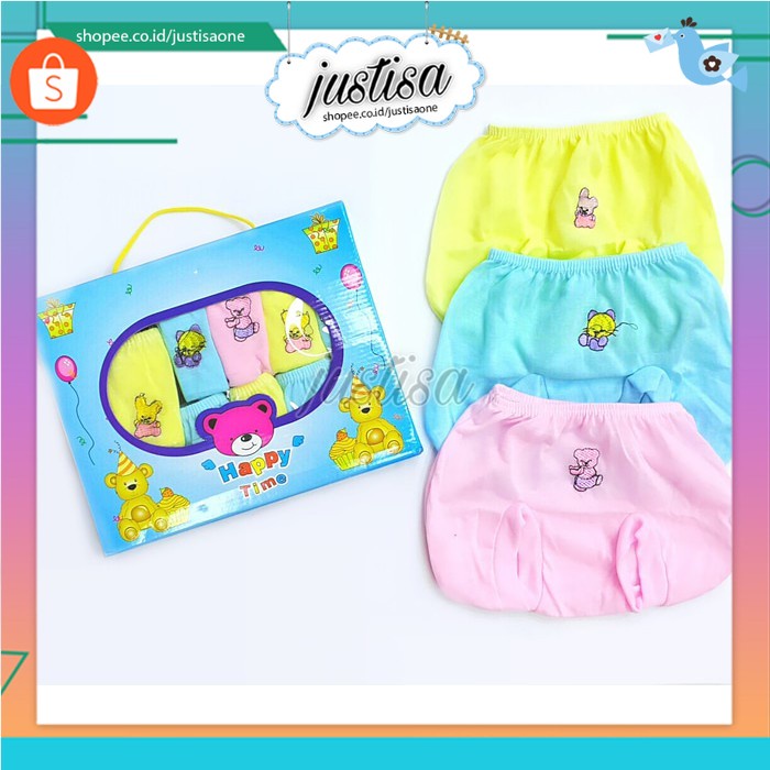 Promo !! SALE !! 1Lusin Celana Bayi Pop Happy Time / Happy Dus 0-8 Bulan SNI/KADO BAYI