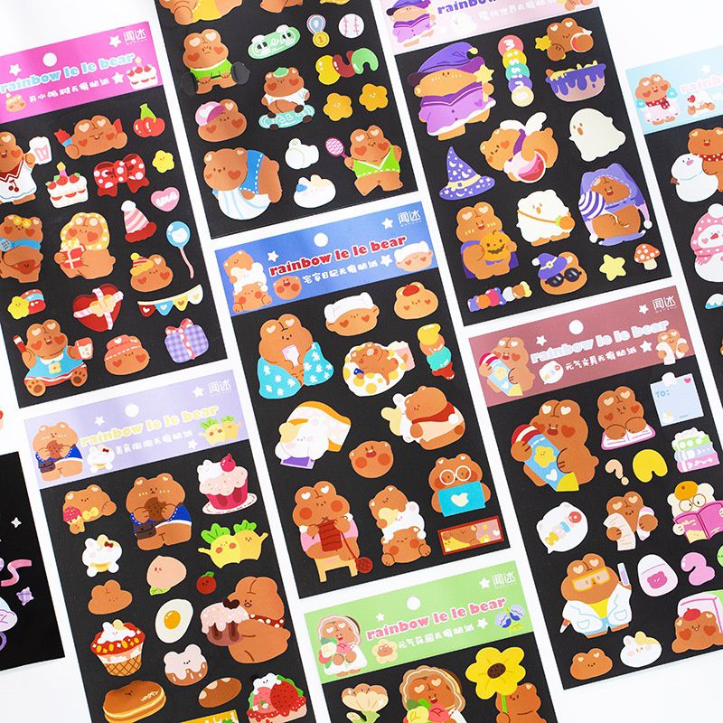 

Stiker Rainbow Le Le Bear Beruang Lucu Deco Sticker asternoon.id