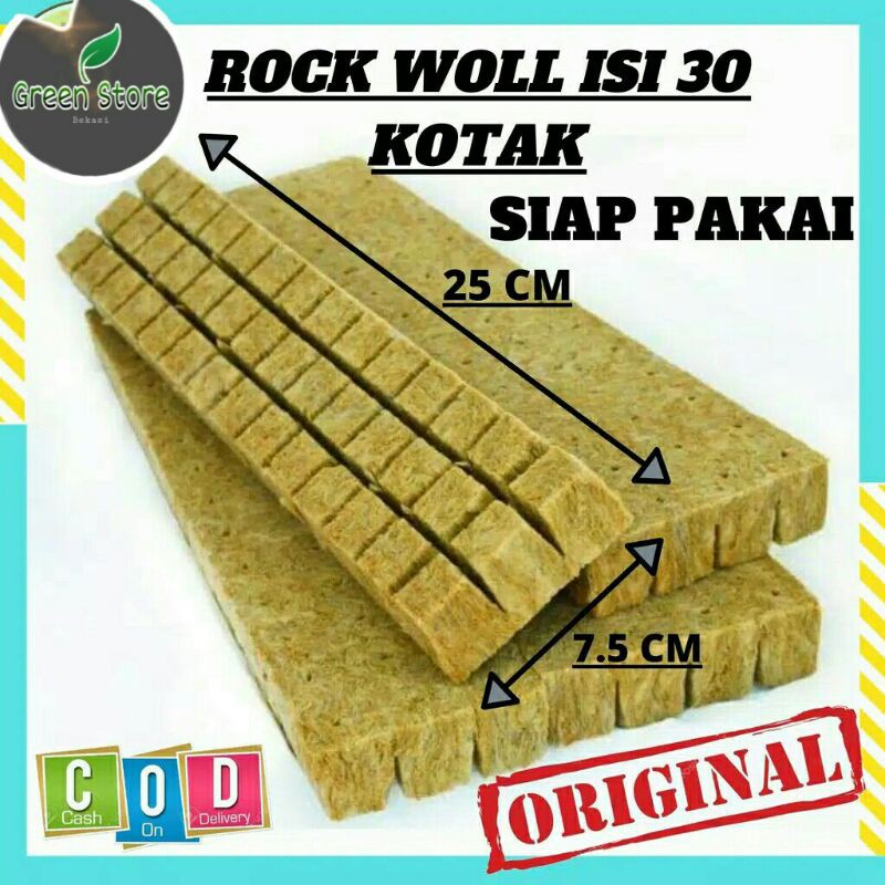 ROCKWOOL SIAP SEMAI ISI 30'KOTAK/HIDROPONIK