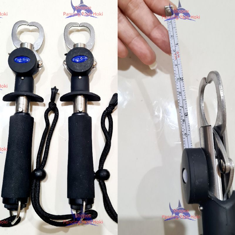 lip grip / penjepit ikan / Fishing Lip Grip oncak Medium dengan Timbangan meteran