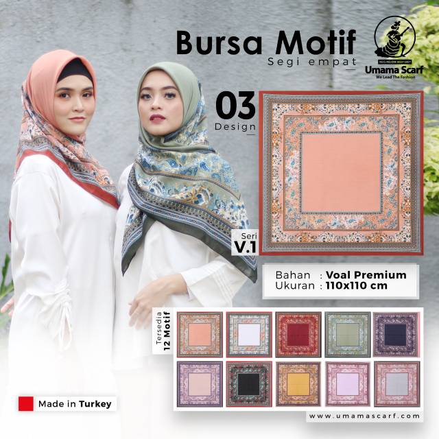 Hijab segi empat motif hijab segi empat umama