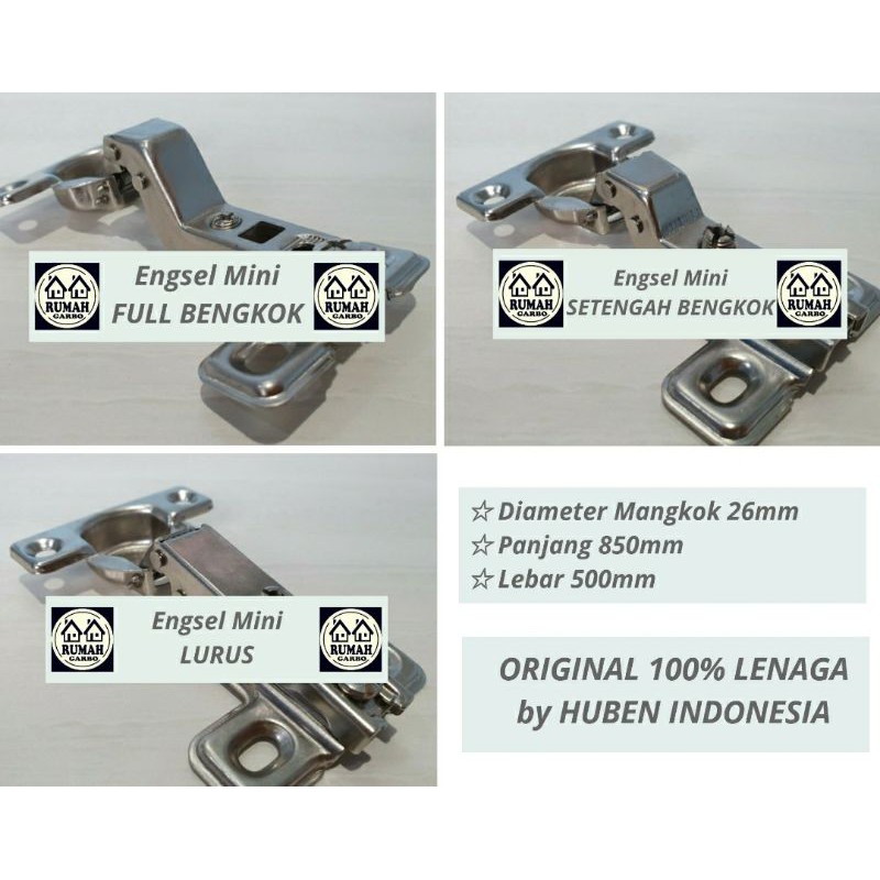 Engsel Sendok MINI 26mm / Engsel Sendok Lemari Pintu KECIL Lurus Setengah Bengkok Full Bengkok