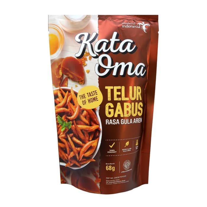 Jual Kata Oma Telur Gabus Varian Gula Aren - 63gr Indonesia|Shopee