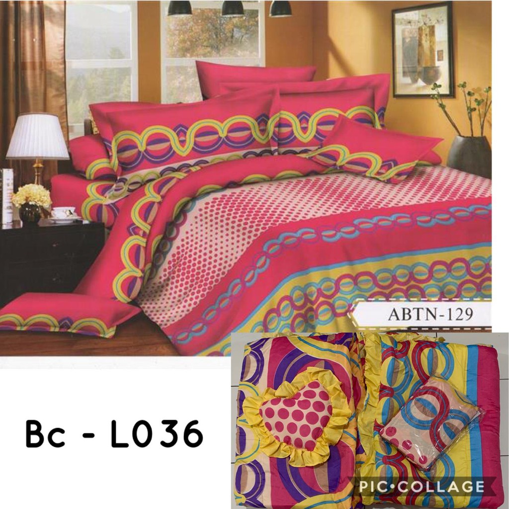 PROMO Natasha Bed Cover set + sprei King Ukuran 180x200