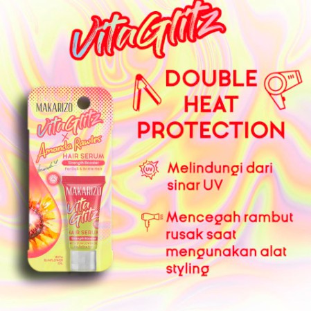 Makarizo Vitaglitz Hair Serum 8ml | Shine Reflect Enhancer / Strength Booster / Revitalizing | Serum Rambut